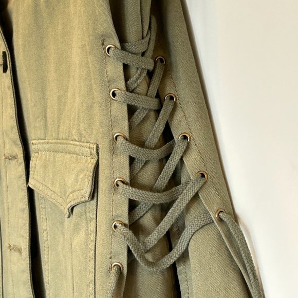 Utility Jacket By Tory Burch Green - WHAT I JUST SAW THIS FOR $260 IN 3 PLACES - Picture 9 of 10